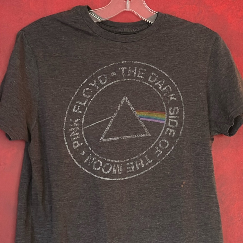 Pink Floyd Tee Dark Side of the Moon Grey T-shirt Size Small S